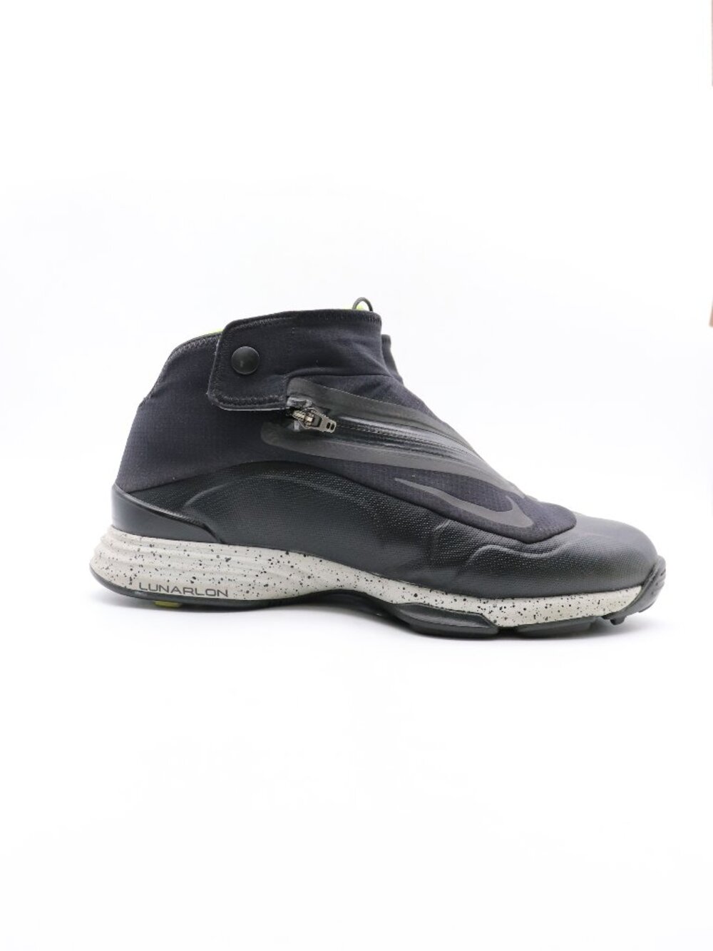 Nike Lunar Bandon II Men's Size 10.5 Zip Up Mid Black Volt Golf Shoes 552072-002